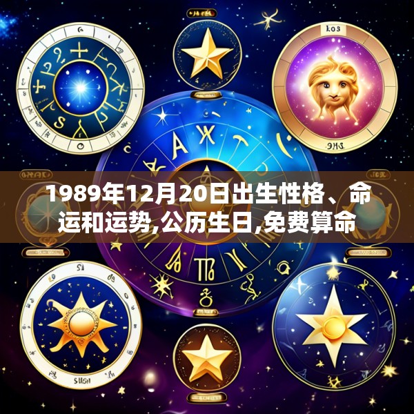 1989年12月20日出生性格、命运和运势,公历生日,免费算命
