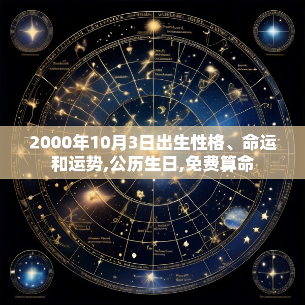 2000年10月3日出生性格、命运和运势,公历生日,免费算命