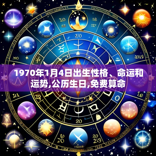 1970年1月4日出生性格、命运和运势,公历生日,免费算命