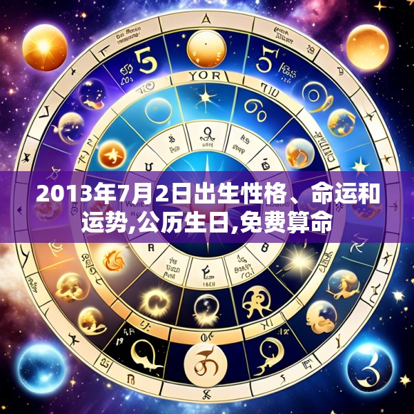 2013年7月2日出生性格、命运和运势,公历生日,免费算命