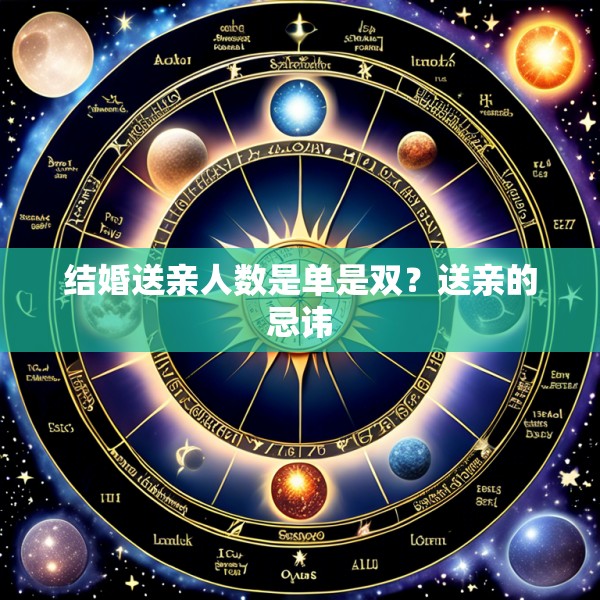 结婚送亲人数是单是双？送亲的忌讳