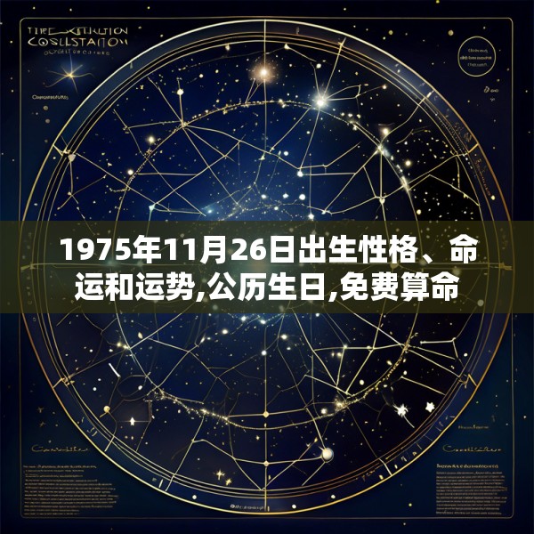 1975年11月26日出生性格、命运和运势,公历生日,免费算命