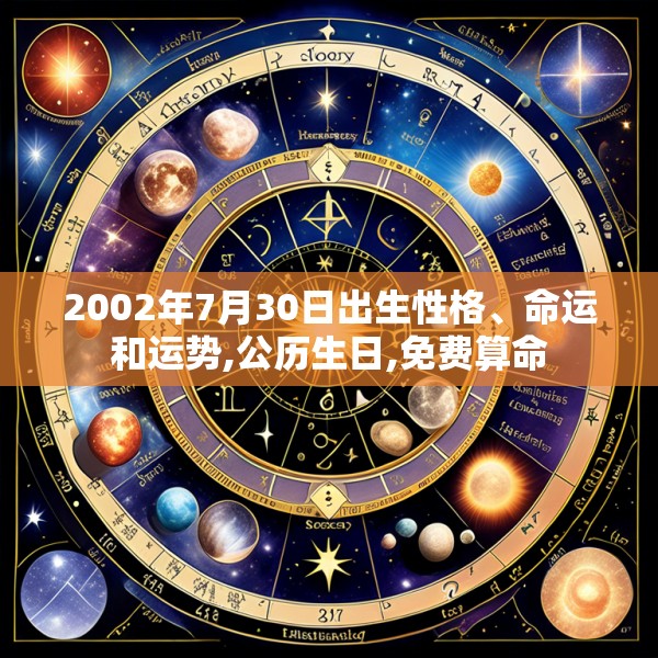 2002年7月30日出生性格、命运和运势,公历生日,免费算命