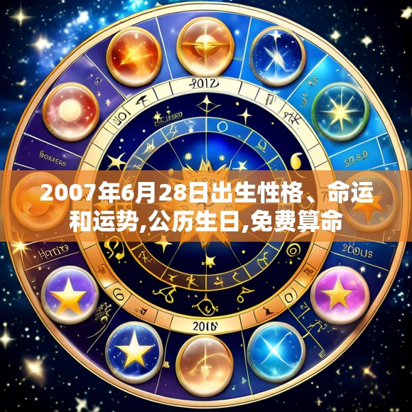 2007年6月28日出生性格、命运和运势,公历生日,免费算命