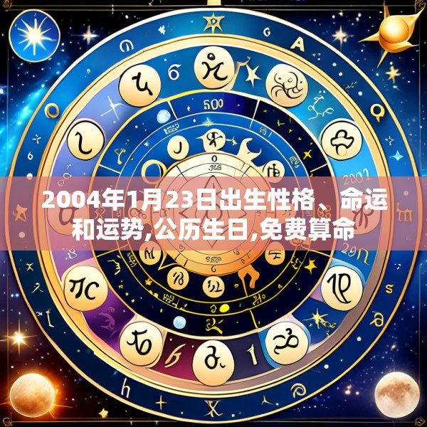 2004年1月23日出生性格、命运和运势,公历生日,免费算命