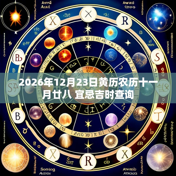 2026年12月23日黄历农历十一月廿八 宜忌吉时查询