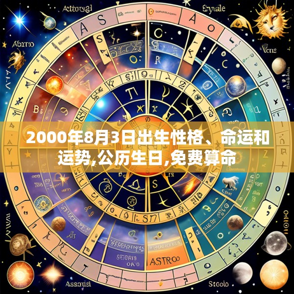 2000年8月3日出生性格、命运和运势,公历生日,免费算命