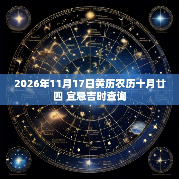 2026年11月17日黄历农历十月廿四 宜忌吉时查询