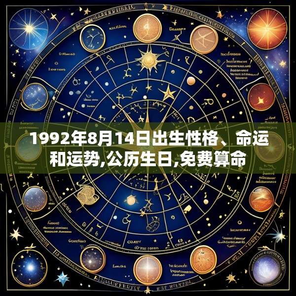 1992年8月14日出生性格、命运和运势,公历生日,免费算命