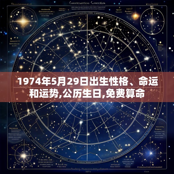 1974年5月29日出生性格、命运和运势,公历生日,免费算命