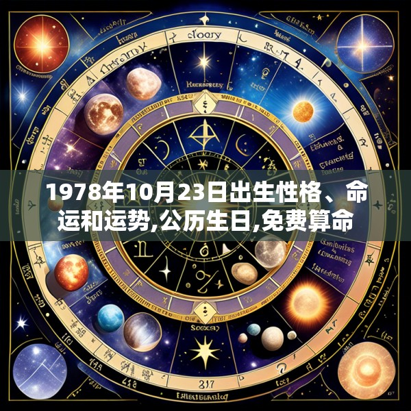 1978年10月23日出生性格、命运和运势,公历生日,免费算命