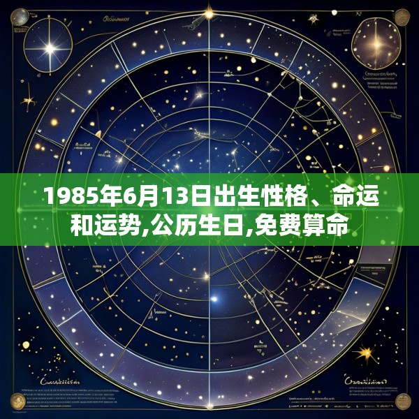 1985年6月13日出生性格、命运和运势,公历生日,免费算命