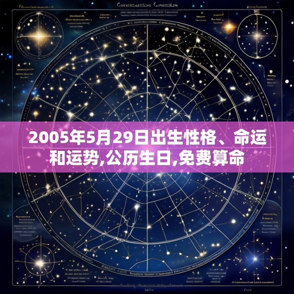 2005年5月29日出生性格、命运和运势,公历生日,免费算命
