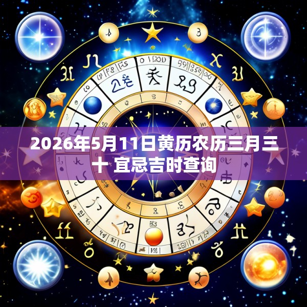 2026年5月11日黄历农历三月三十 宜忌吉时查询