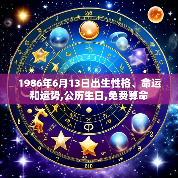 1986年6月13日出生性格、命运和运势,公历生日,免费算命