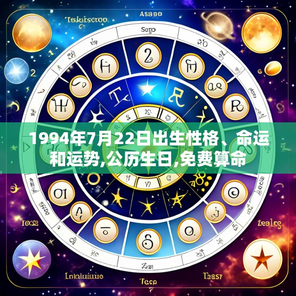 1994年7月22日出生性格、命运和运势,公历生日,免费算命