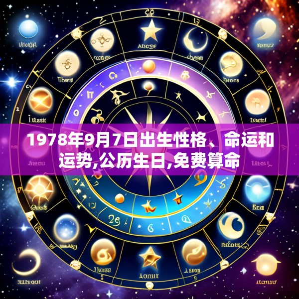 1978年9月7日出生性格、命运和运势,公历生日,免费算命