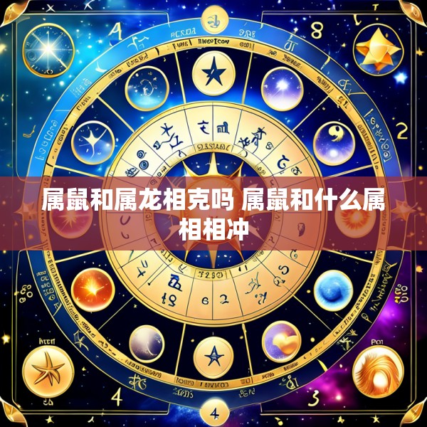 属鼠和属龙相克吗 属鼠和什么属相相冲