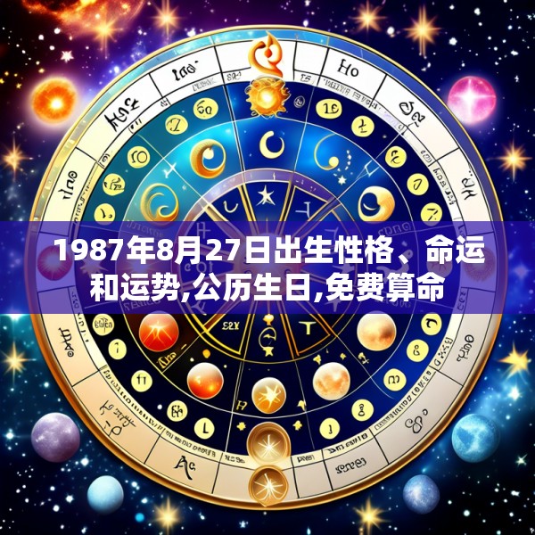 1987年8月27日出生性格、命运和运势,公历生日,免费算命