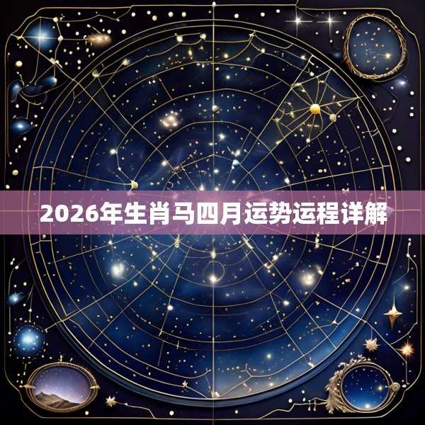 2026年生肖马四月运势运程详解