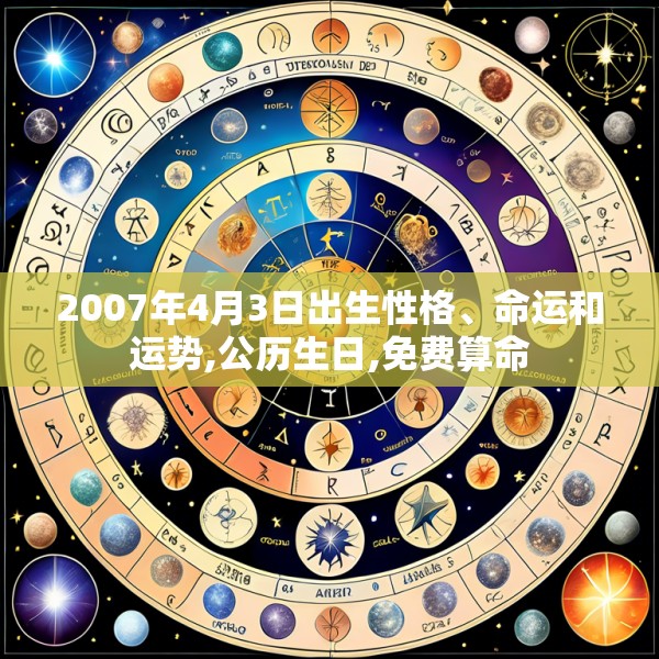 2007年4月3日出生性格、命运和运势,公历生日,免费算命