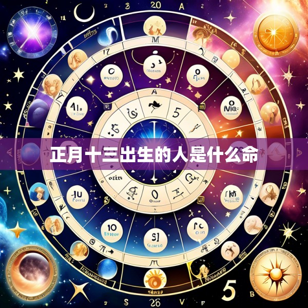 正月十三出生的人是什么命