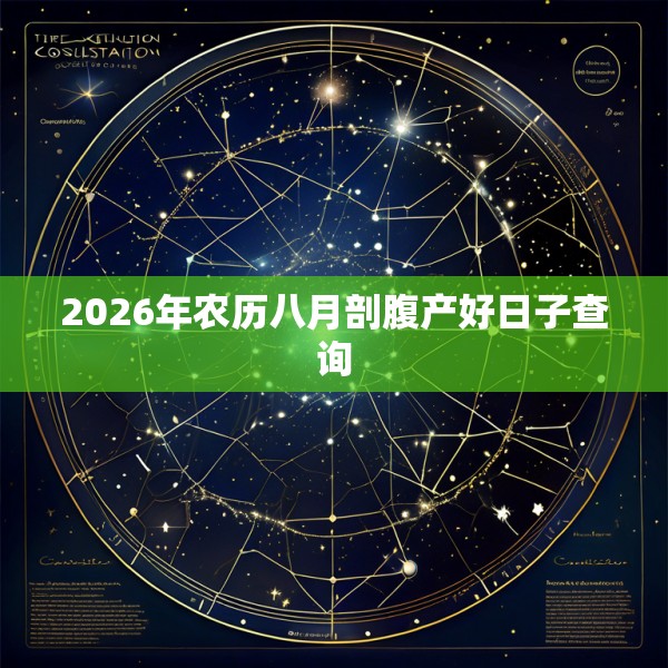 2026年农历八月剖腹产好日子查询