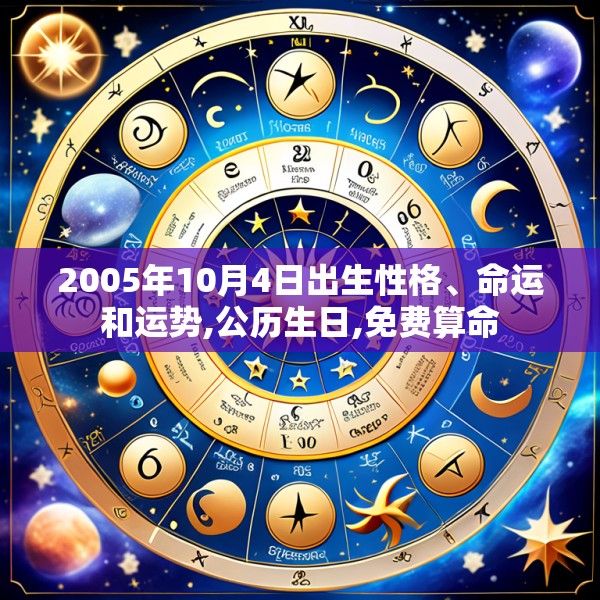 2005年10月4日出生性格、命运和运势,公历生日,免费算命
