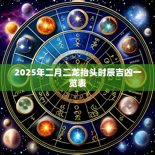 2025年二月二龙抬头时辰吉凶一览表