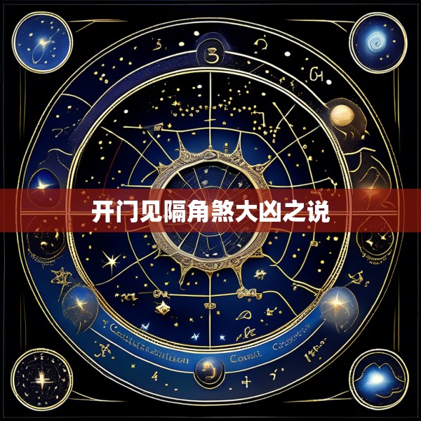 开门见隔角煞大凶之说