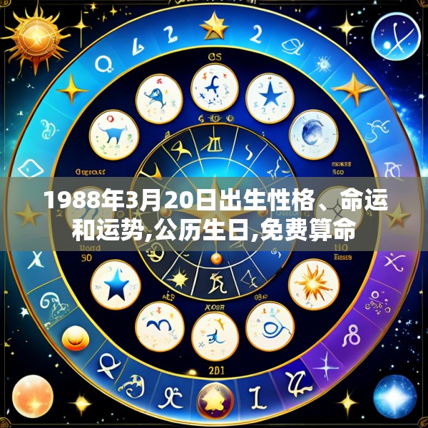 1988年3月20日出生性格、命运和运势,公历生日,免费算命