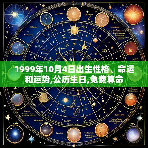 1999年10月4日出生性格、命运和运势,公历生日,免费算命