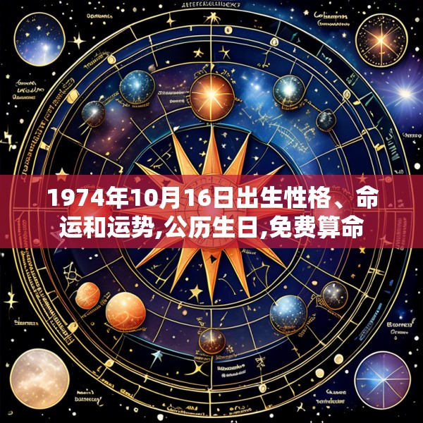 1974年10月16日出生性格、命运和运势,公历生日,免费算命