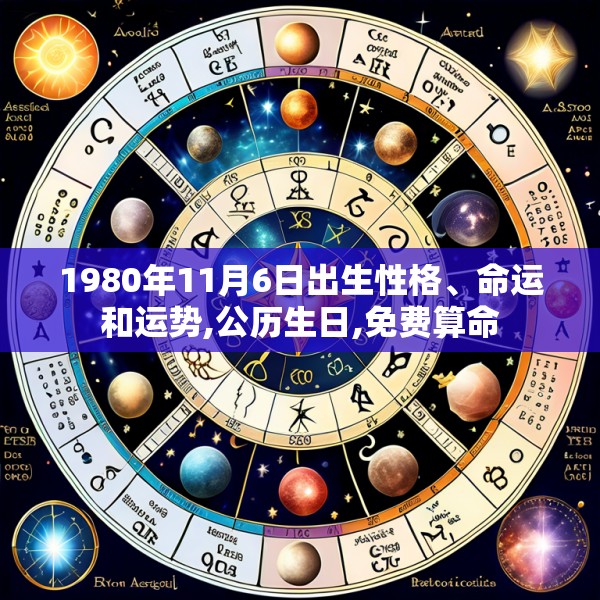 1980年11月6日出生性格、命运和运势,公历生日,免费算命