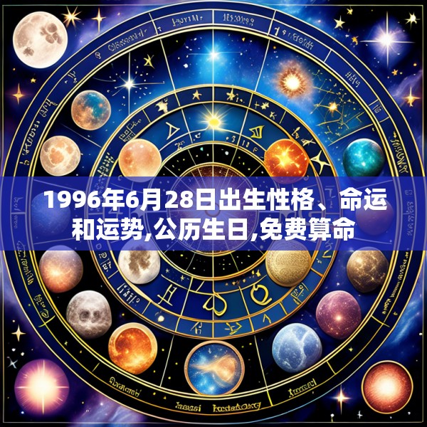 1996年6月28日出生性格、命运和运势,公历生日,免费算命