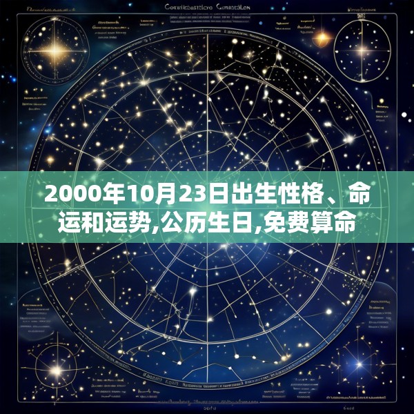 2000年10月23日出生性格、命运和运势,公历生日,免费算命