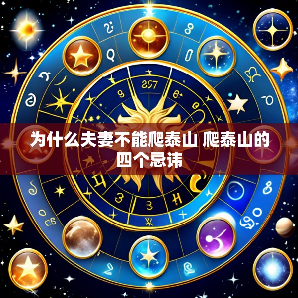 为什么夫妻不能爬泰山 爬泰山的四个忌讳