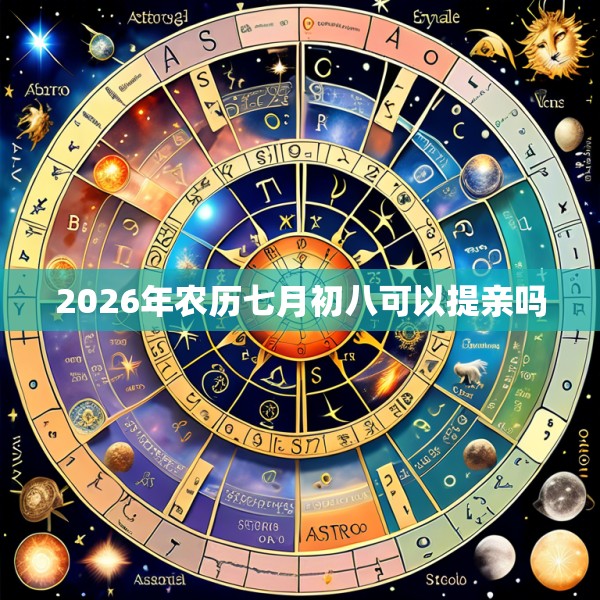 2026年农历七月初八可以提亲吗