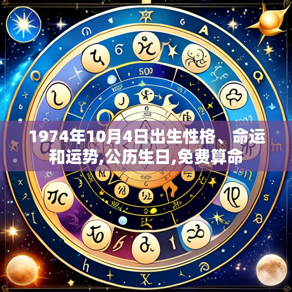 1974年10月4日出生性格、命运和运势,公历生日,免费算命