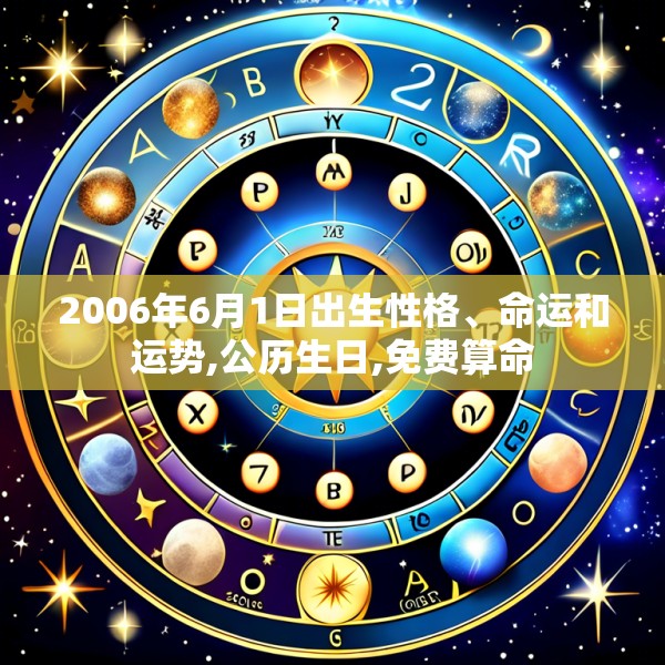 2006年6月1日出生性格、命运和运势,公历生日,免费算命