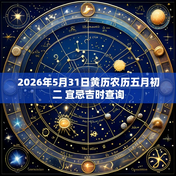 2026年5月31日黄历农历五月初二 宜忌吉时查询