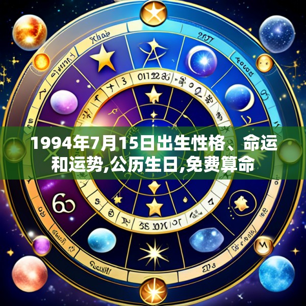 1994年7月15日出生性格、命运和运势,公历生日,免费算命