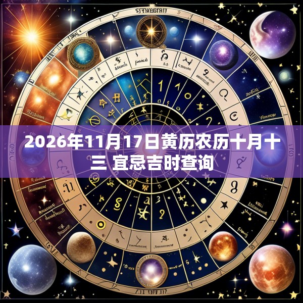 2026年11月17日黄历农历十月十三 宜忌吉时查询