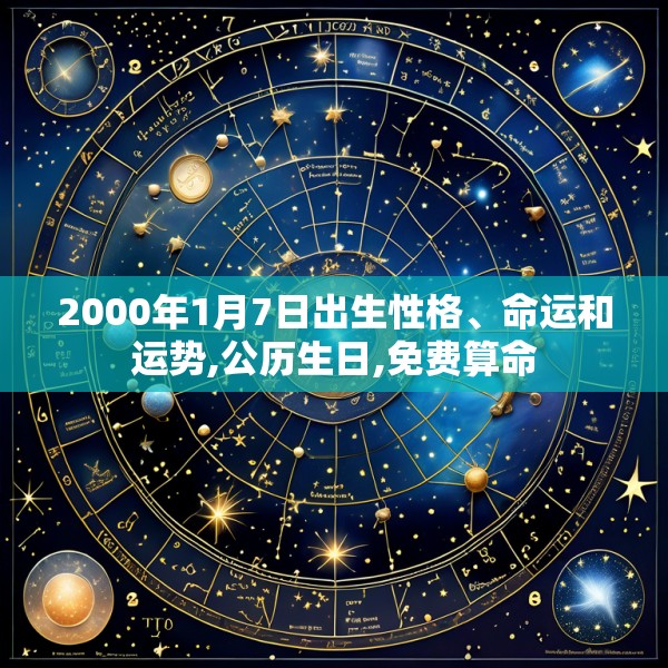 2000年1月7日出生性格、命运和运势,公历生日,免费算命