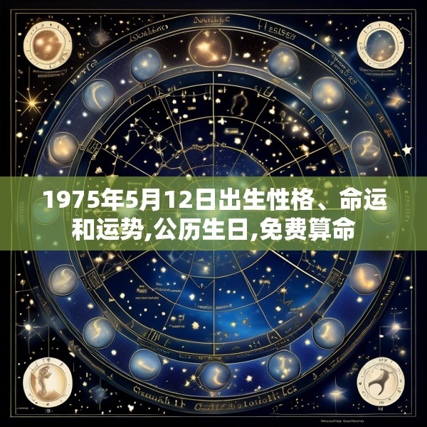 1975年5月12日出生性格、命运和运势,公历生日,免费算命