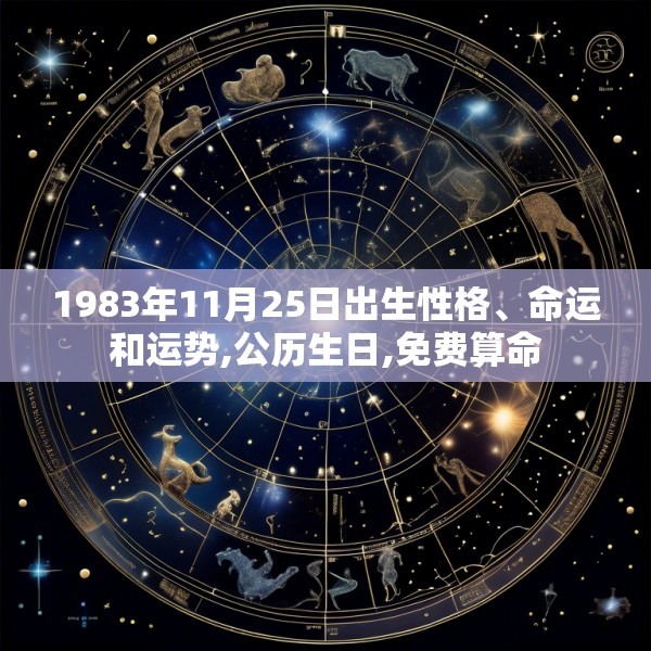 1983年11月25日出生性格、命运和运势,公历生日,免费算命