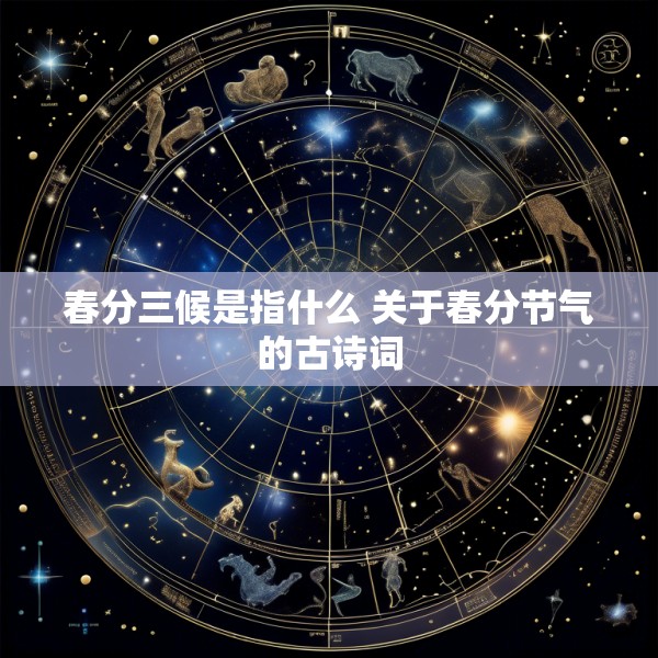 春分三候是指什么 关于春分节气的古诗词