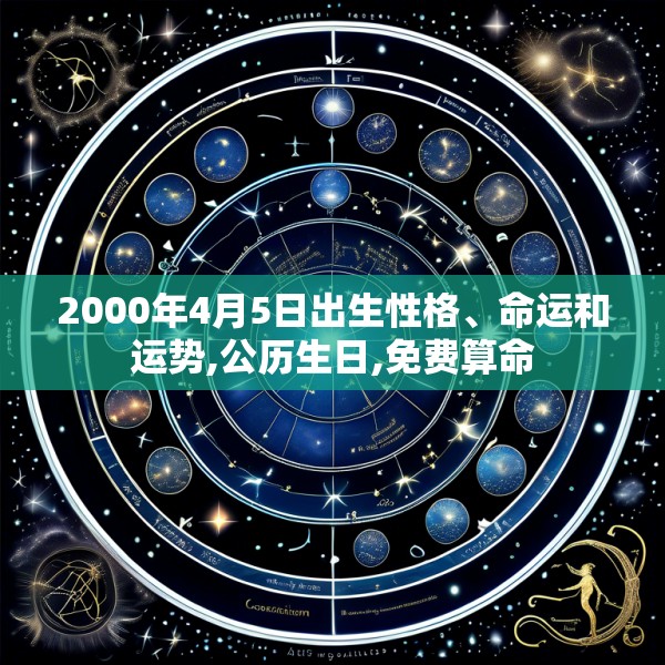 2000年4月5日出生性格、命运和运势,公历生日,免费算命