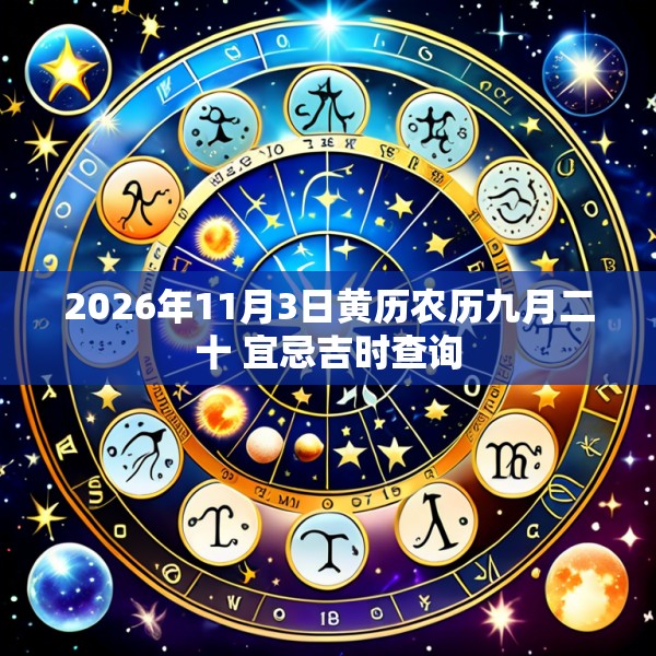 2026年11月3日黄历农历九月二十 宜忌吉时查询