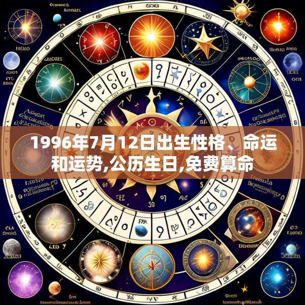 1996年7月12日出生性格、命运和运势,公历生日,免费算命
